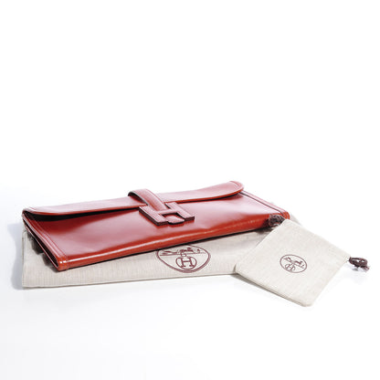 Hermes Box Jige Elan 35 Clutch Rouge H 4 of 8