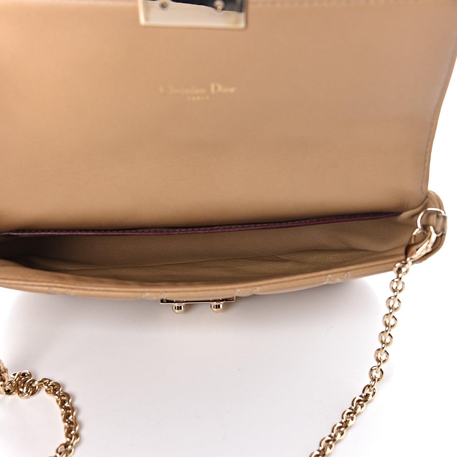 Christian Dior Lambskin Cannage Miss Dior Promenade Pouch Beige 5 of 10