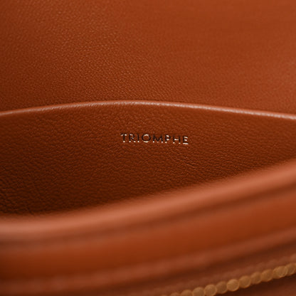 Celine Calfskin Triomphe Canvas Teen Triomphe Bag Tan 6 of 11