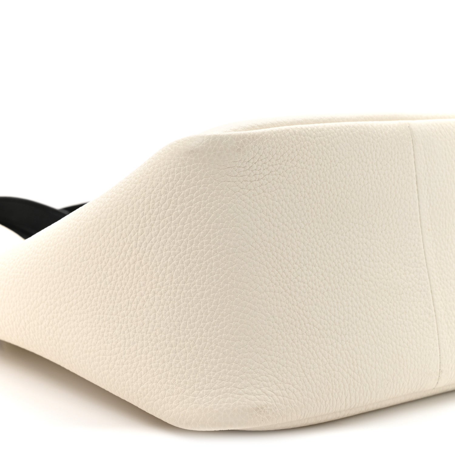 Prada Vitello Daino Soft Medium Dynamique Tote White Black 9 of 14