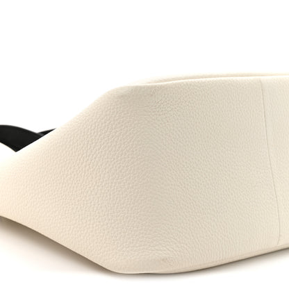 Prada Vitello Daino Soft Medium Dynamique Tote White Black 9 of 14