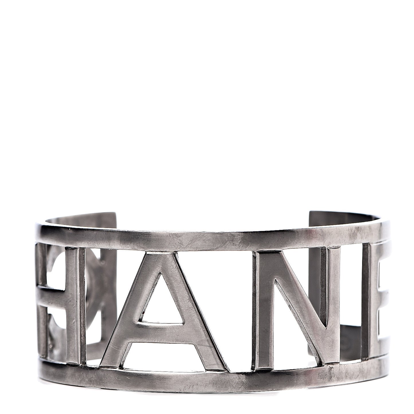 Metal Logo Cuff Silver