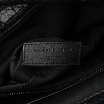 Saint Laurent Crinkled Calfskin Matelasse Monogram Medium Niki Chain Satchel Black 7 of 11