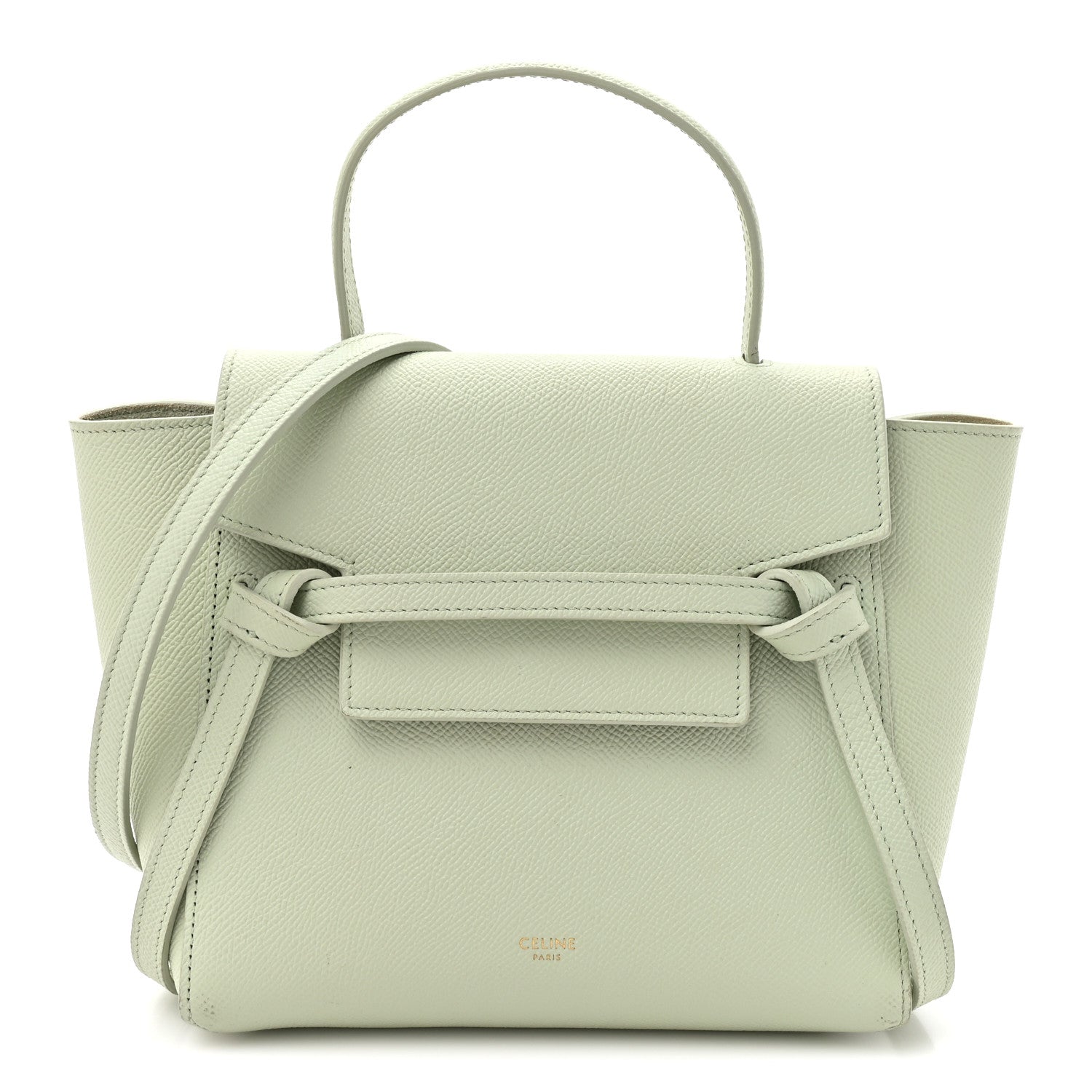 Celine Grained Calfskin Nano Belt Bag Jade 1 of 15