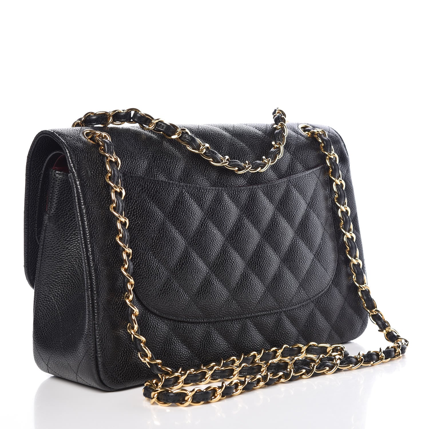 Chanel Caviar Quilted Jumbo Double Flap Black 3 of 10
