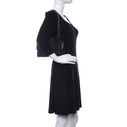 Chanel Lambskin Quilted Medium Double Flap Black 2 of 14