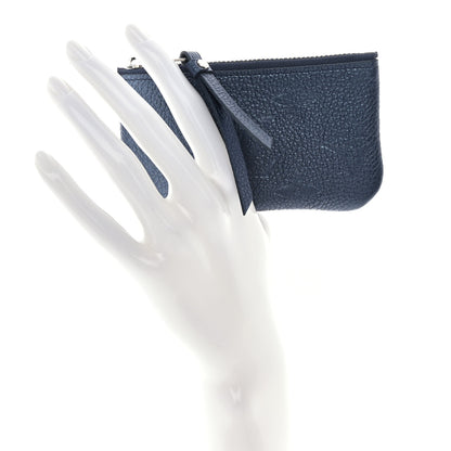 Louis Vuitton Metallic Empreinte Monogram Giant Key Pouch Navy Nacre 2 of 7