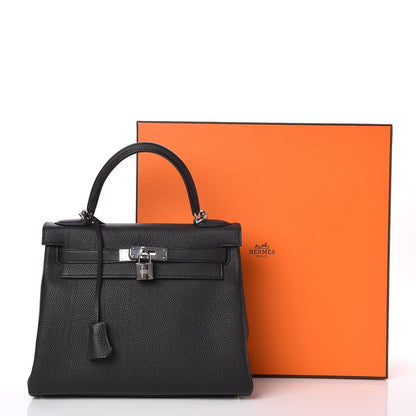 Hermes Togo Kelly Retourne 28 Black 33 of 33