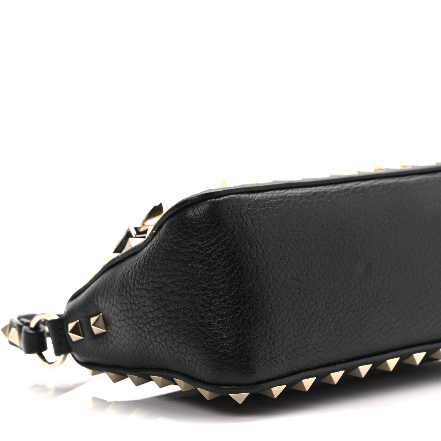 Valentino Garavani Pebbled Calfskin Small Rockstud Flip Lock Shoulder Bag Black 6 of 7