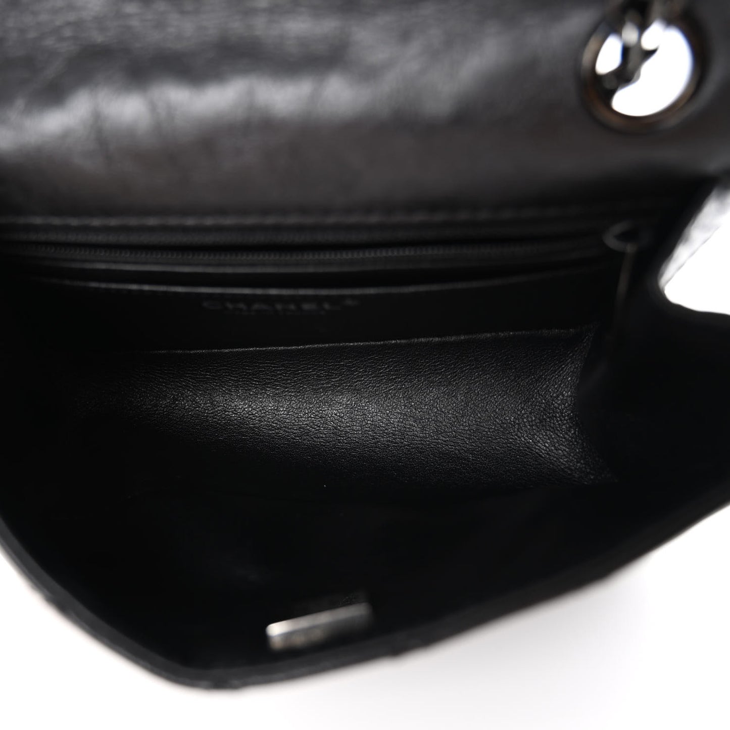 Aged Calfskin Quilted 2.55 Reissue Mini Flap So Black