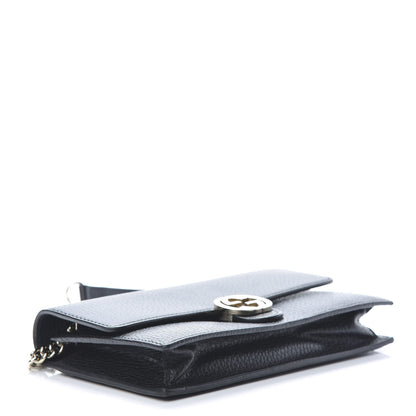Gucci Dollar Calfskin Interlocking G Chain Wallet Black 4 of 12