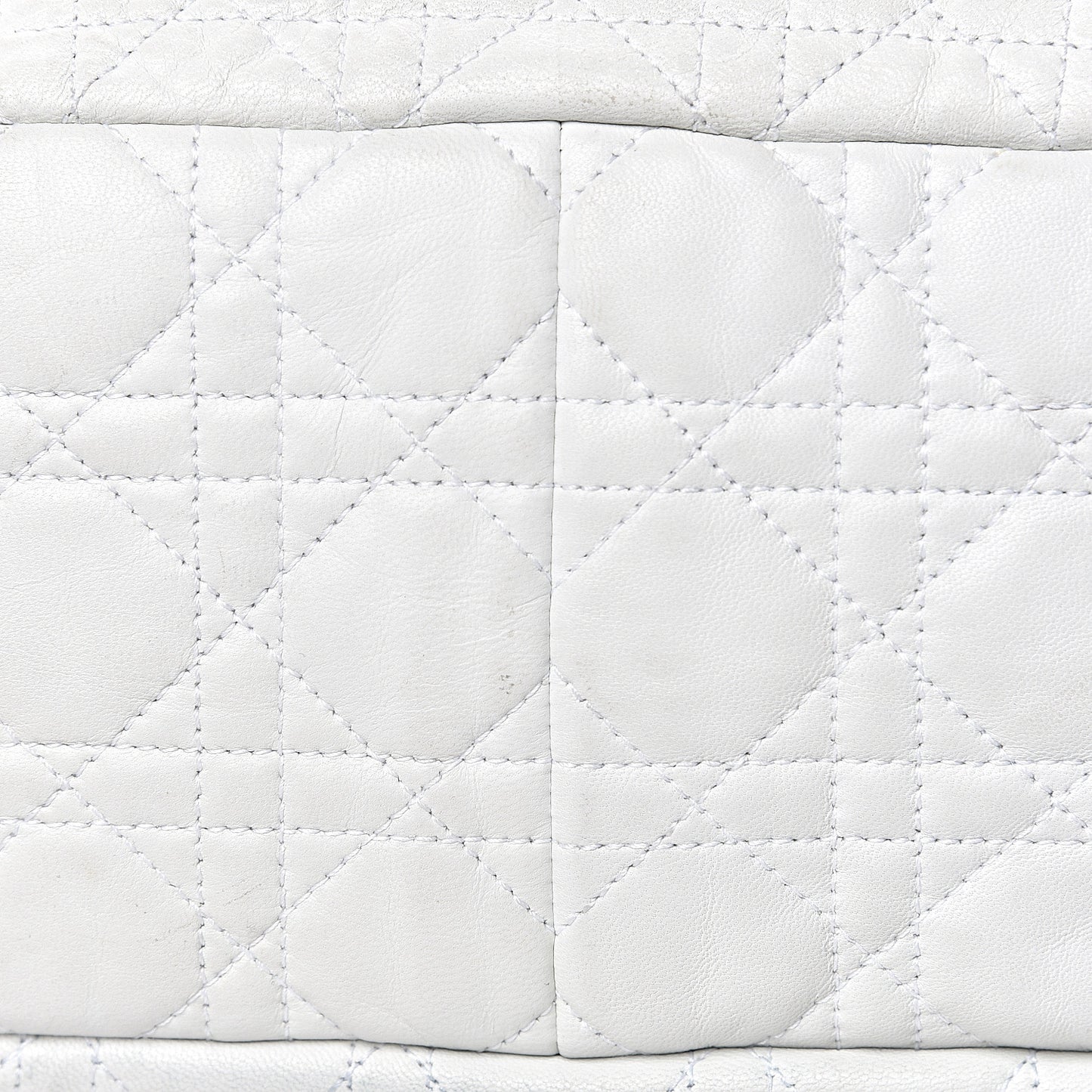 Lambskin Cannage Large Dior Soft Hobo White