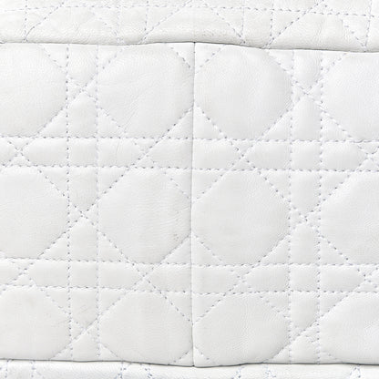 Christian Dior Lambskin Cannage Large Dior Soft Hobo White 8 of 19