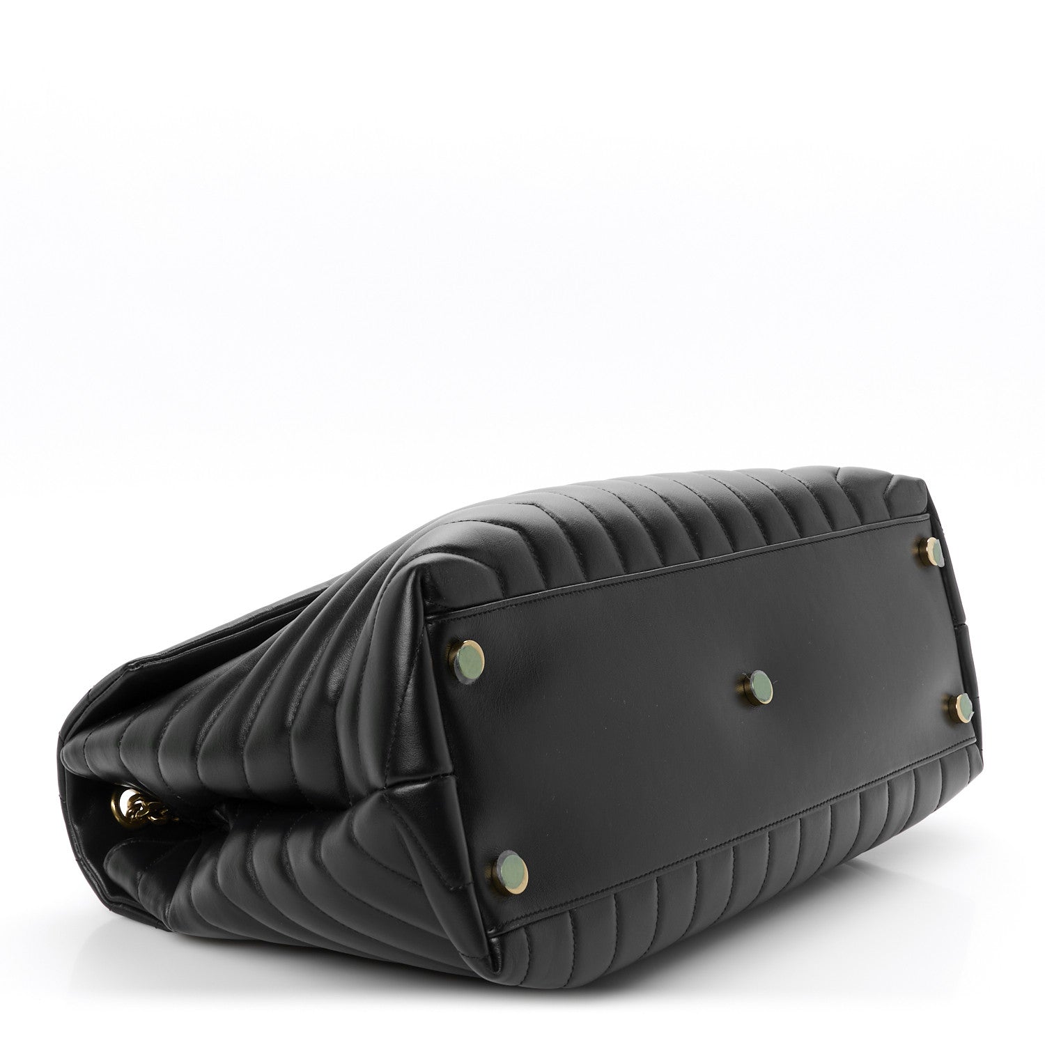 Saint Laurent Calfskin Y Quilted Monogram Large Loulou Chain Satchel Black 4 of 11