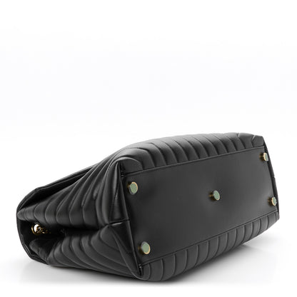 Saint Laurent Calfskin Y Quilted Monogram Large Loulou Chain Satchel Black 4 of 11