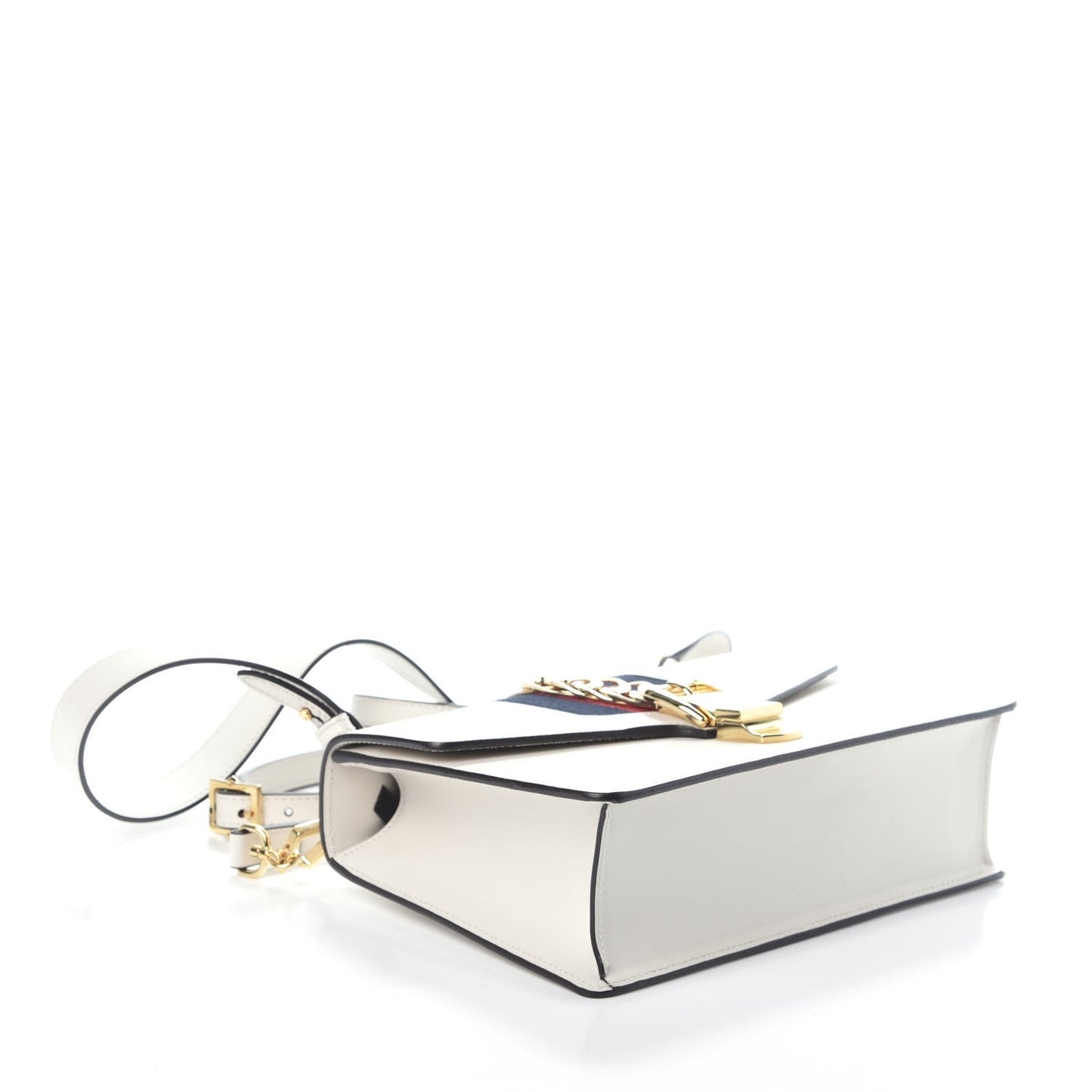 Calfskin Small Sylvie Shoulder Bag Off White