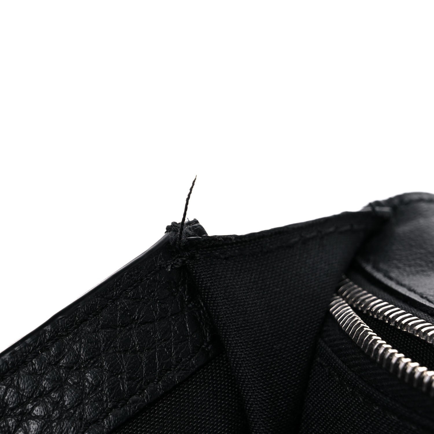 Fendi Cuoio Romano Selleria Medium Flat Baguette Black 11 of 12