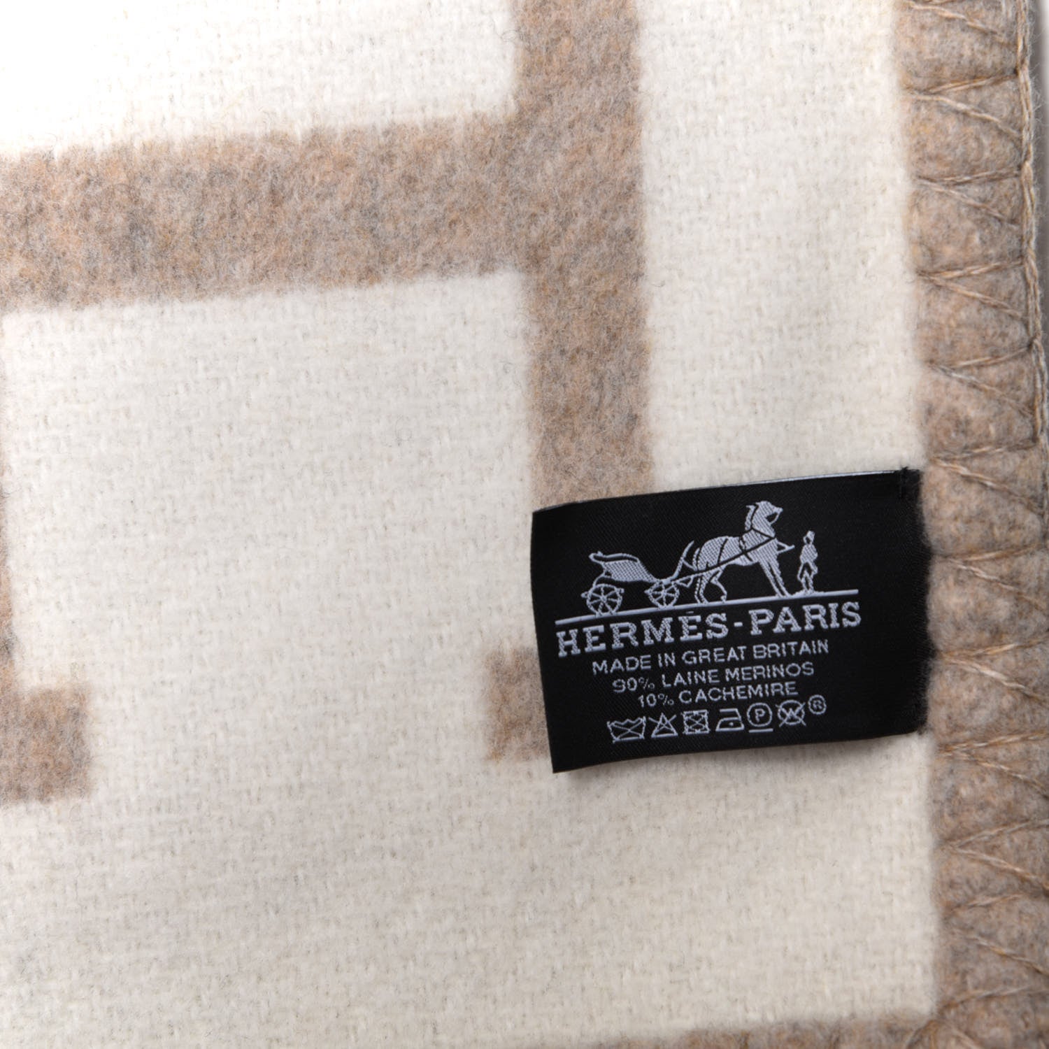 Hermes Wool Cashmere Avalon III Blanket Coco Camomille 3 of 3