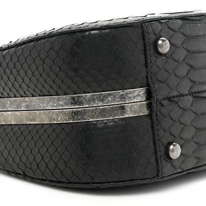 Chanel Snakeskin Box Kisslock Crosssbody Black 10 of 14