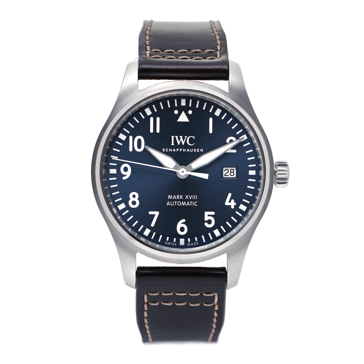 Stainless Steel Calfskin 40mm Pilot Mark XVIII Edition Le Petit Prince Automatic Watch Blue IW327010