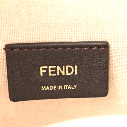 Fendi Canvas Nappa F is Fendi FF Embroidered Mini Mon Tresor Bucket Bag White Nuvola 6 of 11