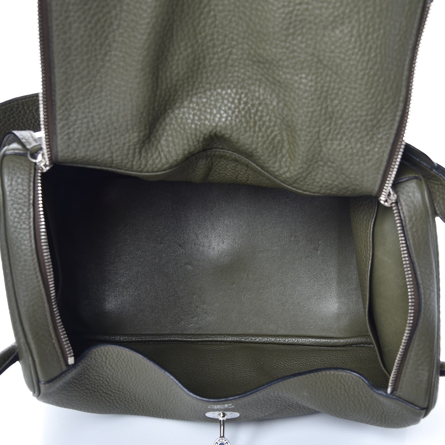 Hermes Taurillon Clemence Lindy 34 Vert Bronze 5 of 12