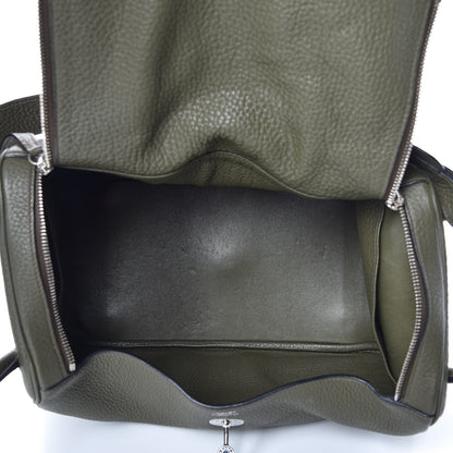 Hermes Taurillon Clemence Lindy 34 Vert Bronze 5 of 12