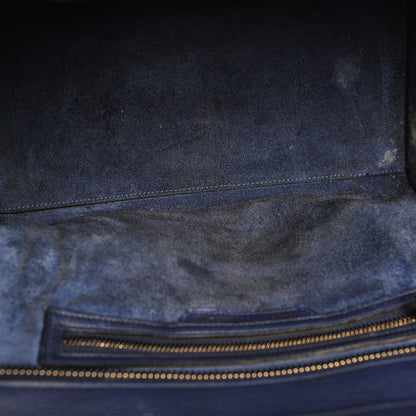 Celine Drummed Calfskin Mini Luggage Indigo 9 of 13