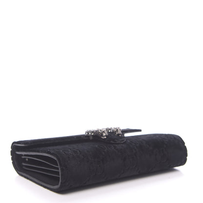 Gucci Velvet GG Monogram Mini Dionysus Chain Wallet Black 3 of 10