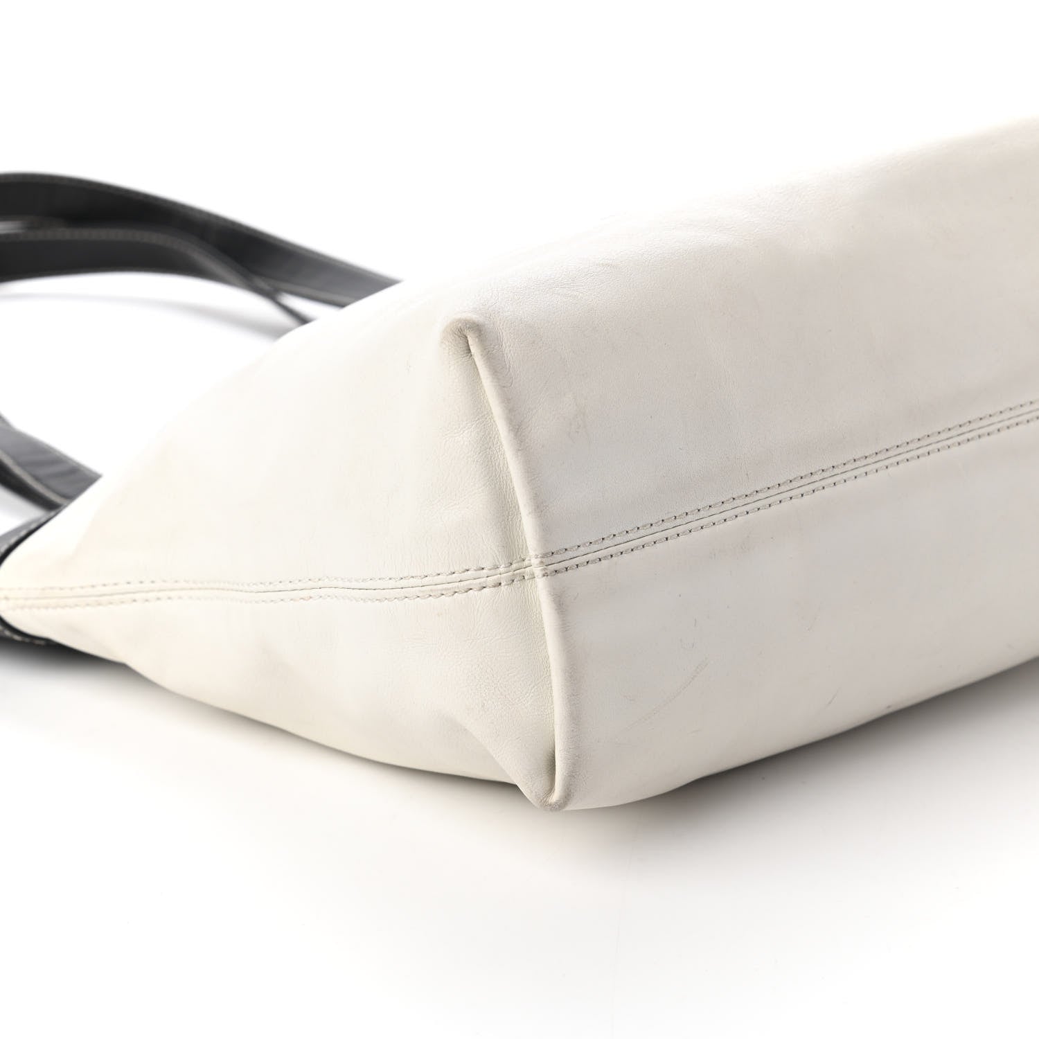 Chanel Lambskin CC Bi-Color Tote White Black 6 of 13