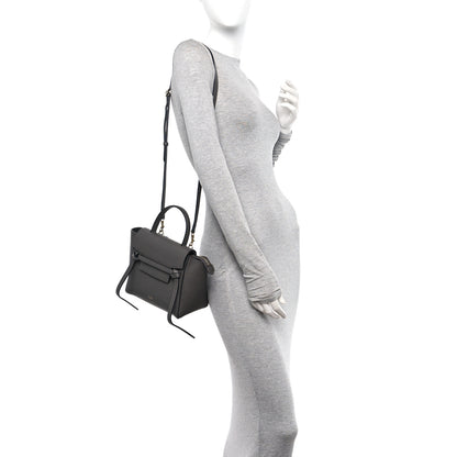 Celine Grained Calfskin Nano Belt Bag Grey 2 of 12