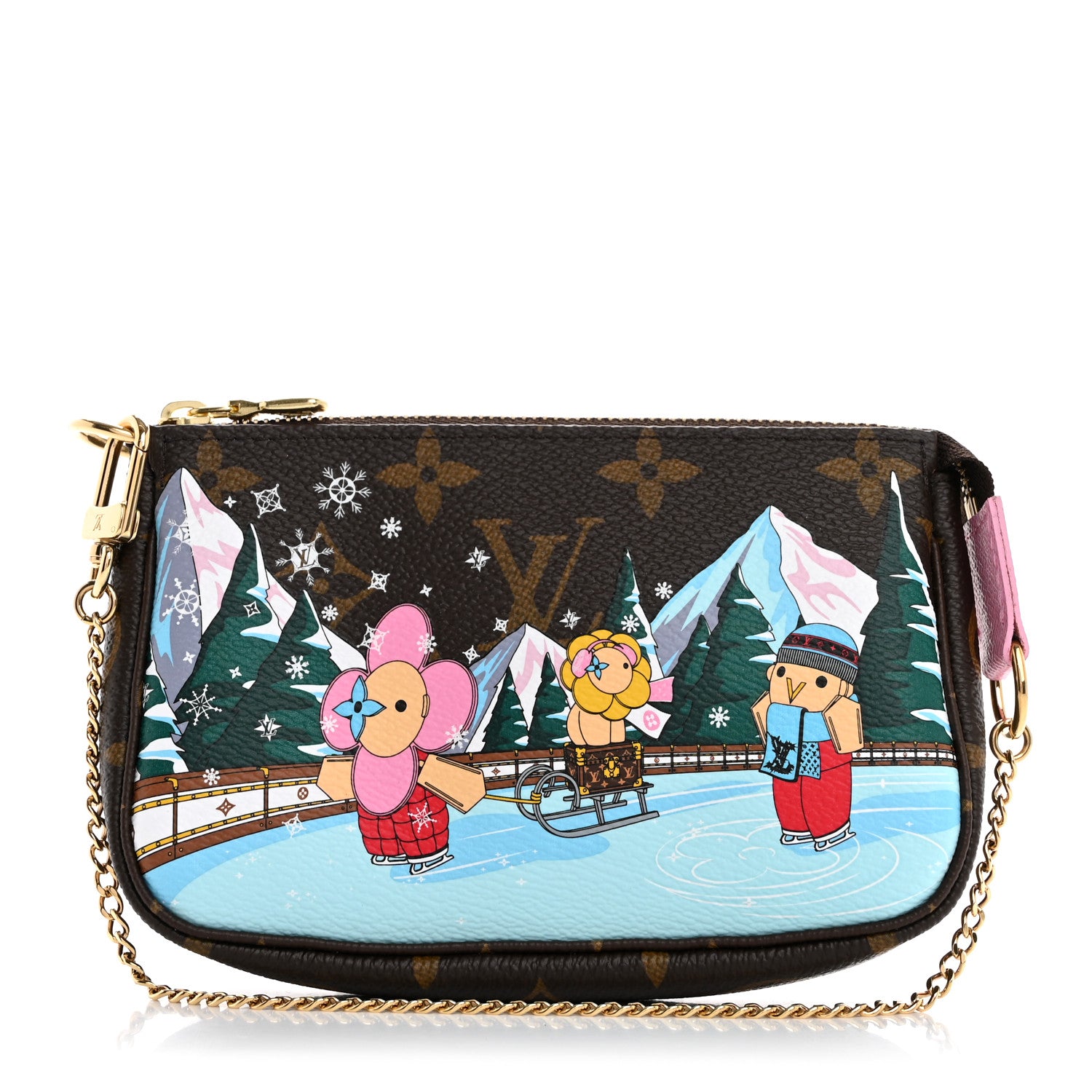 Louis Vuitton Monogram 2023 Christmas Animation Alpine Pochette Accessories Pink 1 of 7