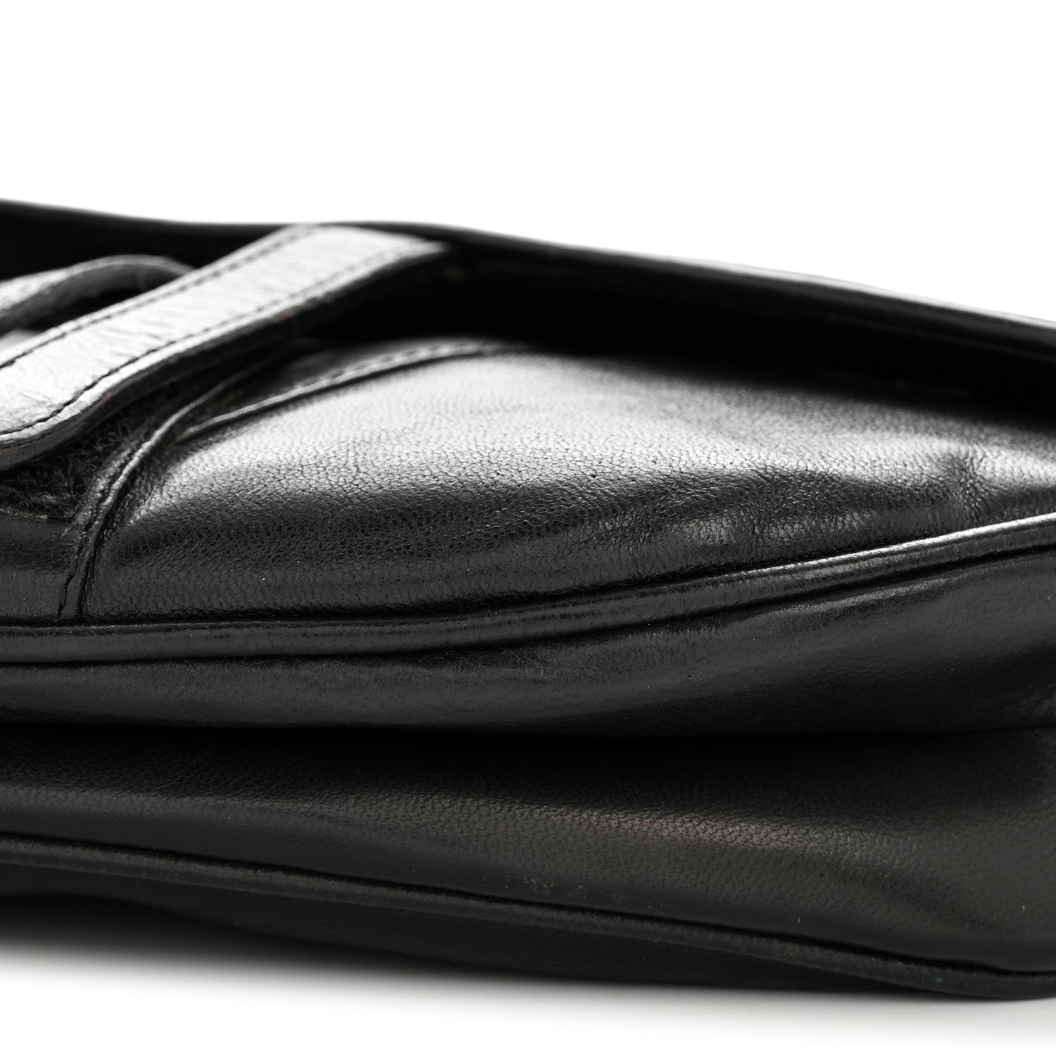 Christian Dior Calfskin Saddle Bag Black 10 of 14