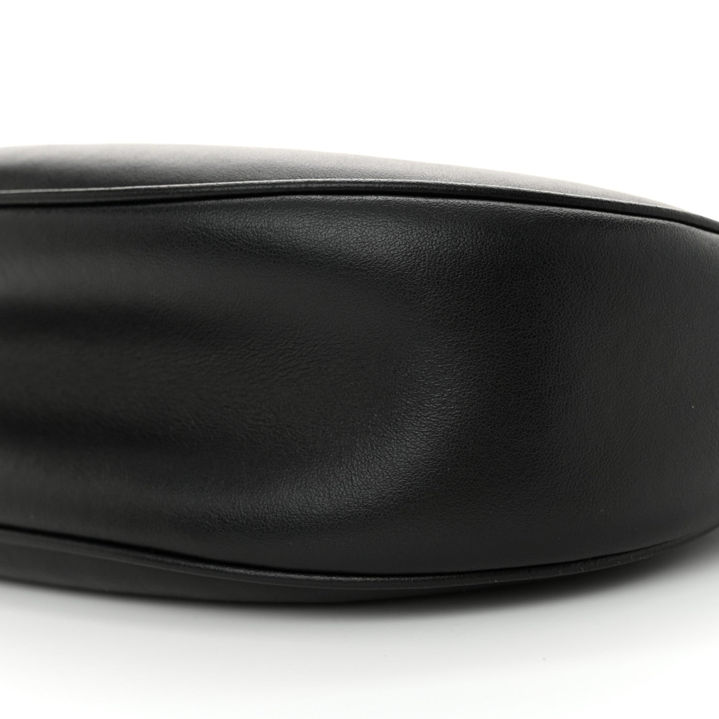 Smooth Calfskin Chain Strap Ava Shoulder Bag Black