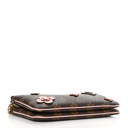 Louis Vuitton Monogram Blooming Flowers Double Zip Pochette 4 of 11