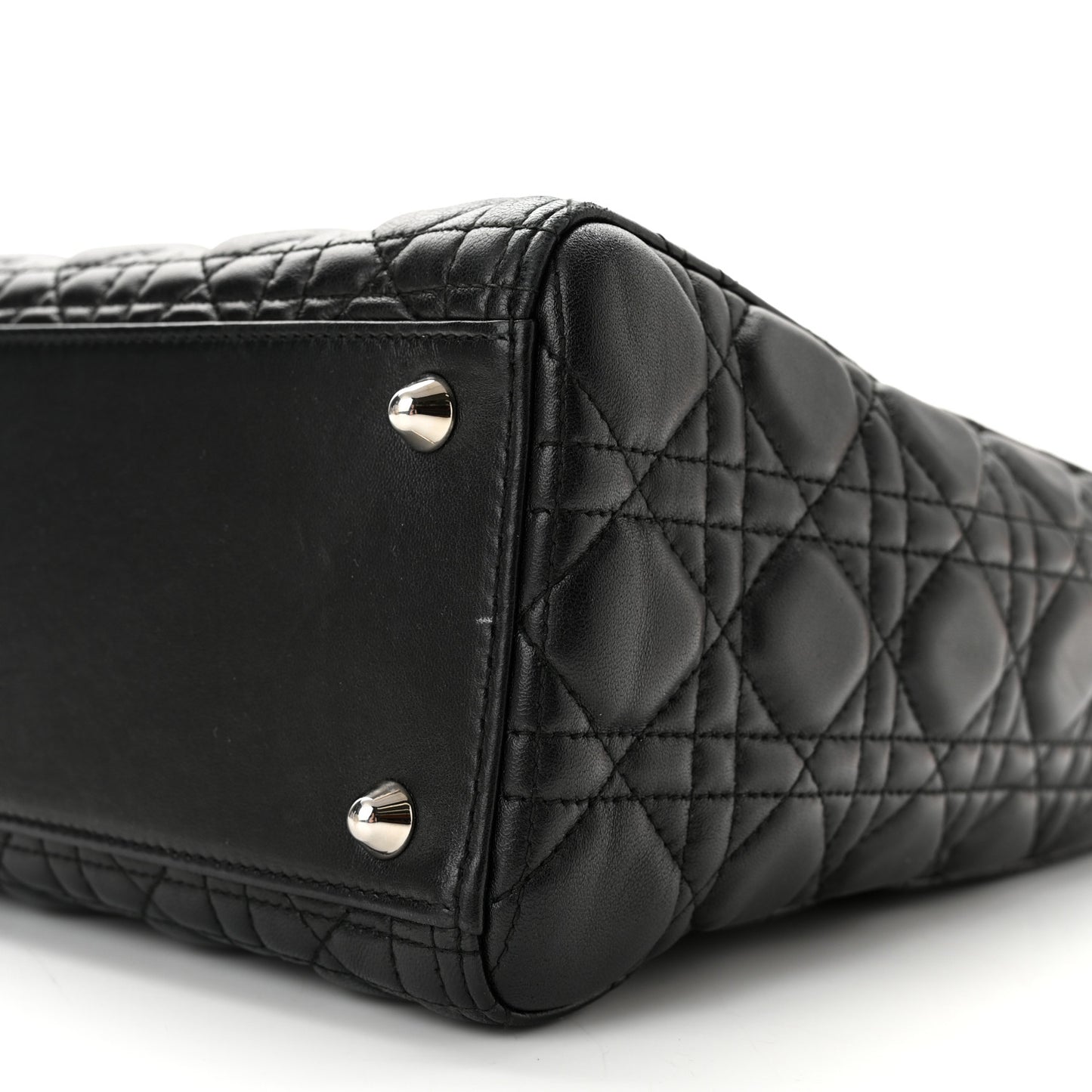 Lambskin Cannage Large Lady Dior Black