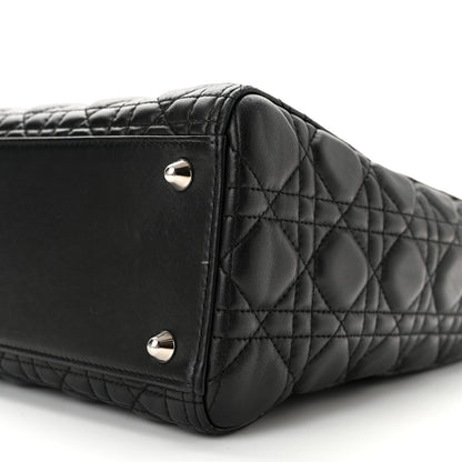 Christian Dior Lambskin Cannage Large Lady Dior Black 10 of 10