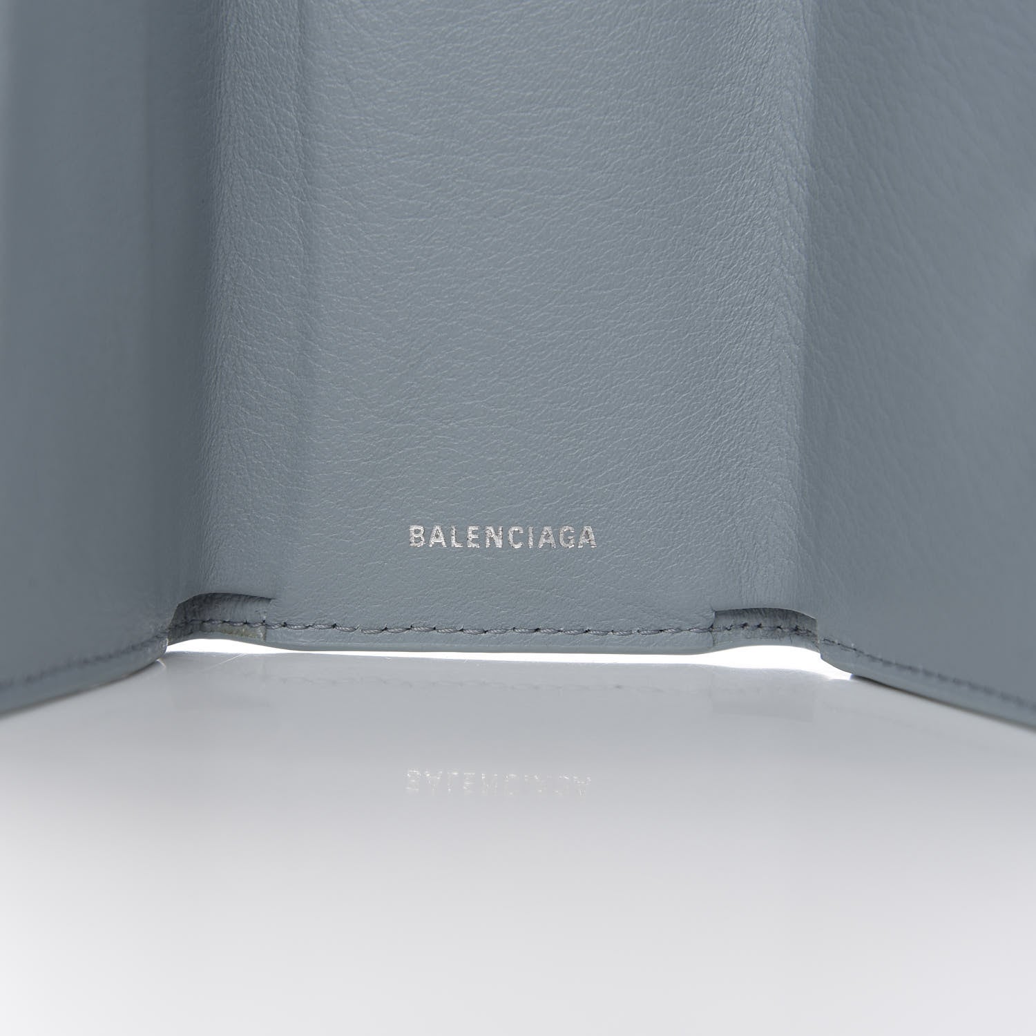 Balenciaga Calfskin Mini Papier Wallet Cyclade 5 of 6