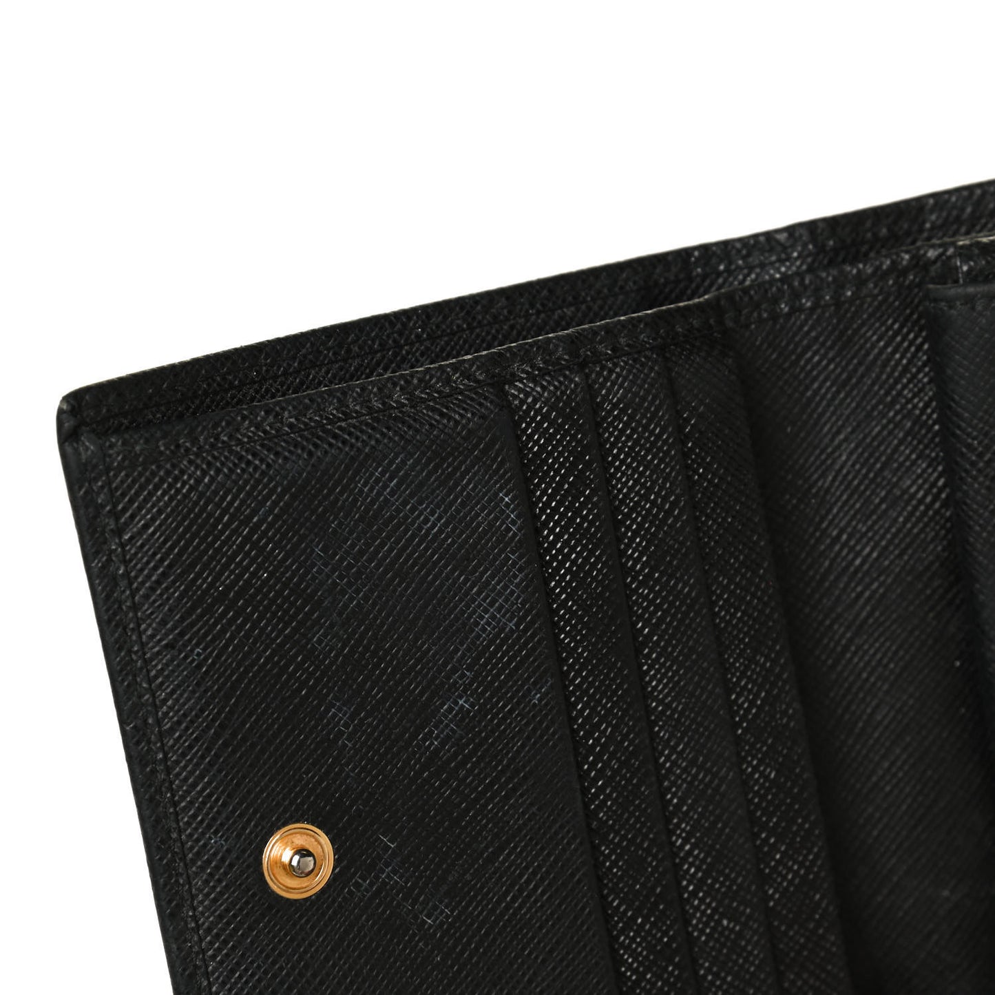 Saffiano Metal Bi-Fold Wallet Black