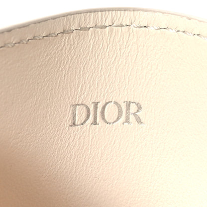 Christian Dior Calfskin CD Diamond Canvas Card Holder Natural 6 of 9