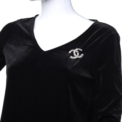 Chanel Crystal Pearl CC Star Coco Flapper Brooch Silver 2 of 5