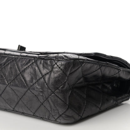 Chanel Metallic Aged Calfskin Quilted 2.55 Reissue 226 Flap Dark Silver 10 of 11