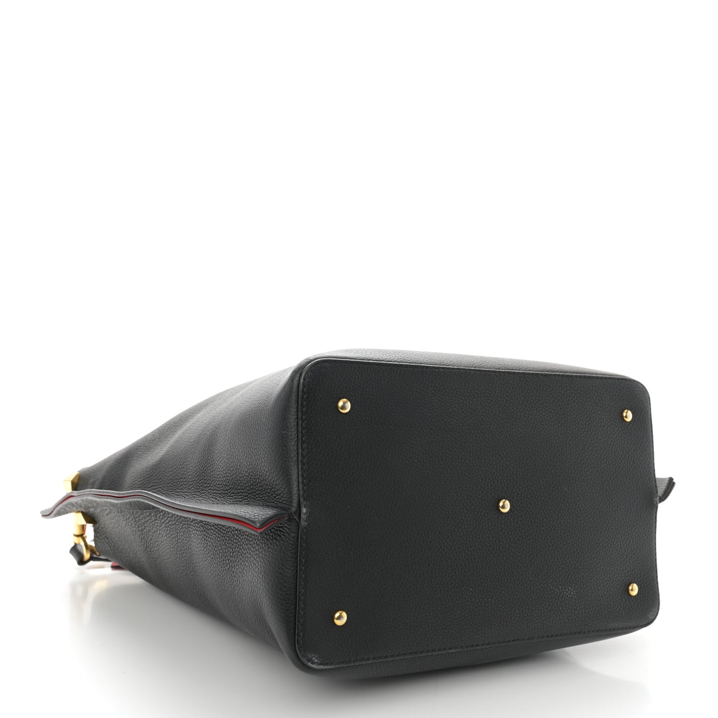 Grainy Calfskin Escape Hobo Bag Black