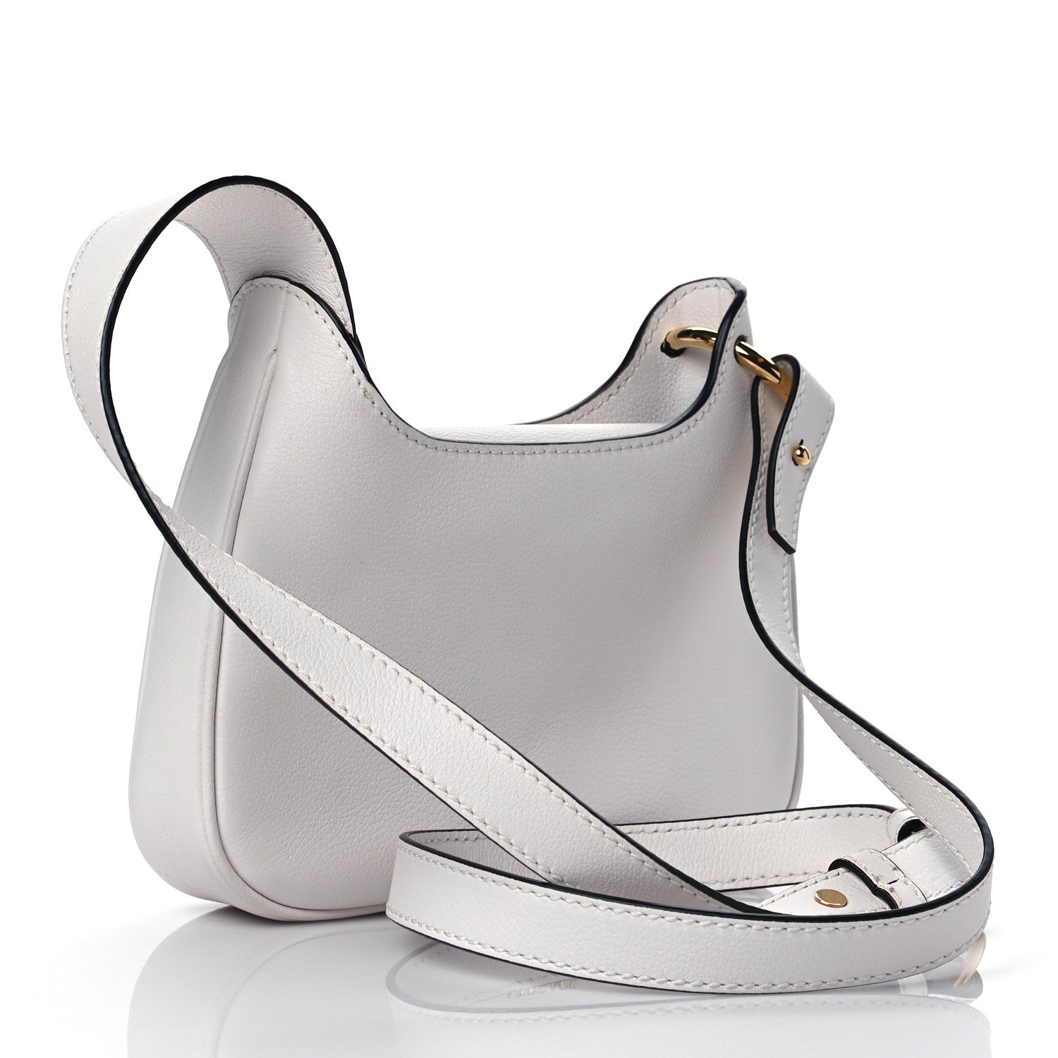 Versace Calfskin La Medusa Small Hobo Crossbody White 2 of 8