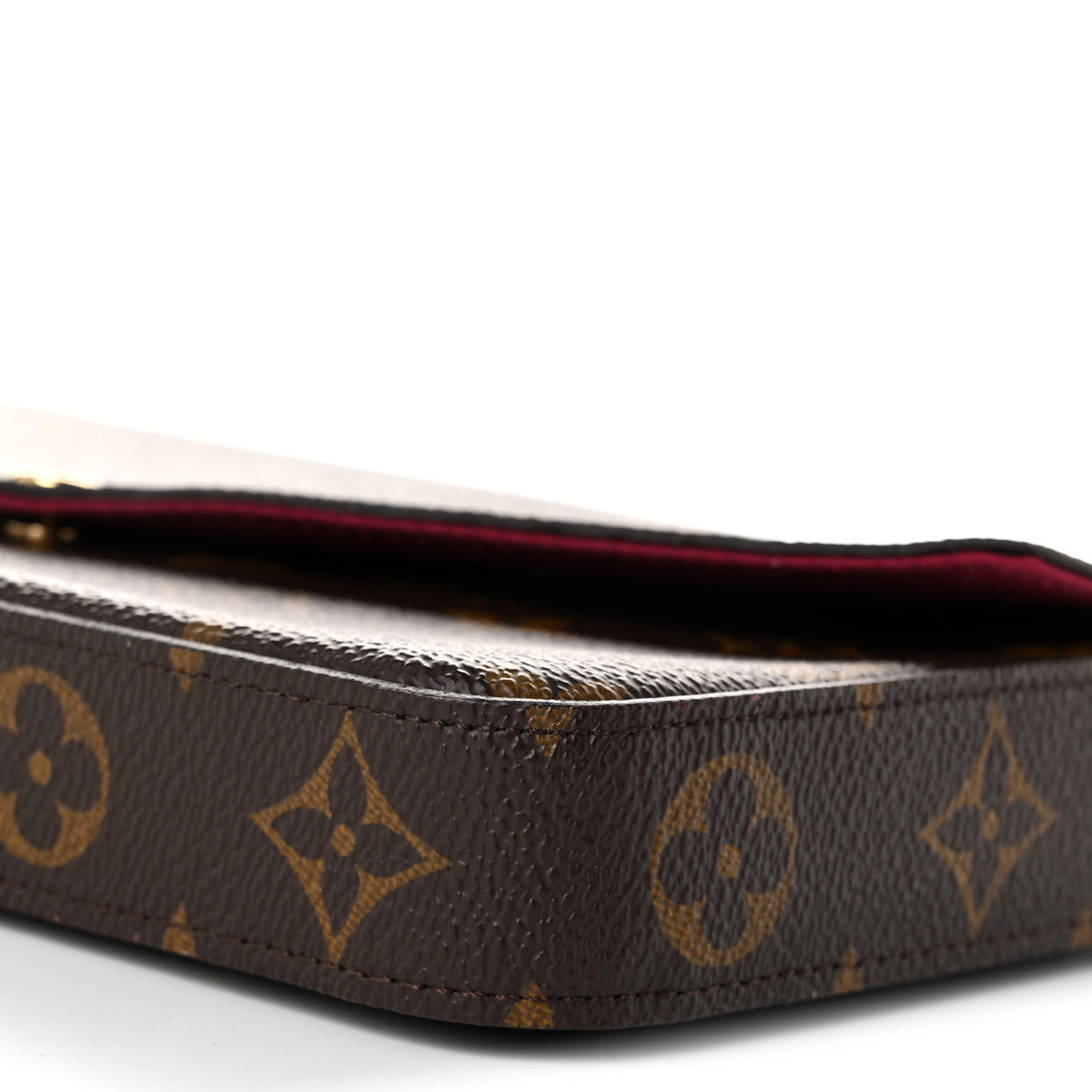 Monogram Pochette Felicie Chain Wallet Fuchsia