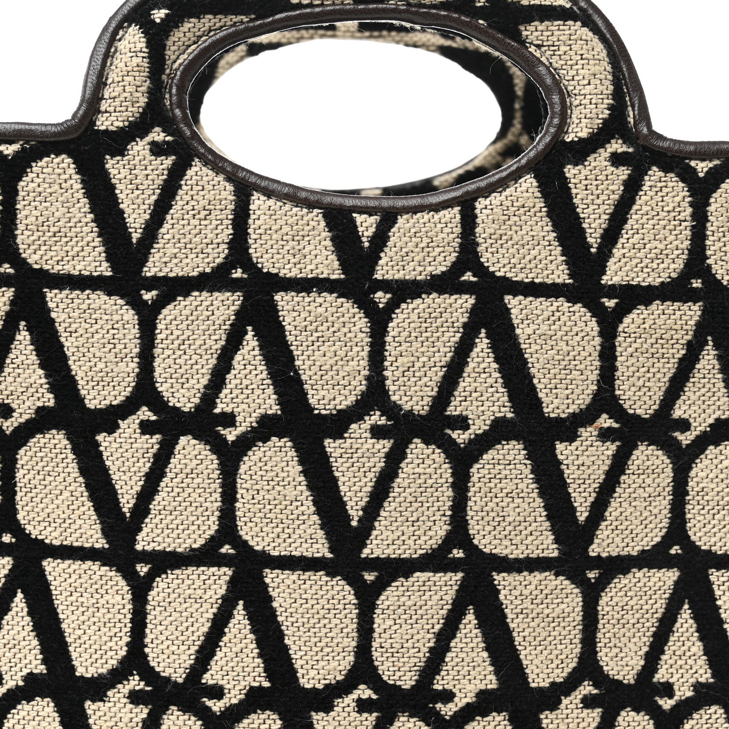 Toile Iconographe Goatskin Mini Le Troisieme Shopping Bag Naturale Black Fondant