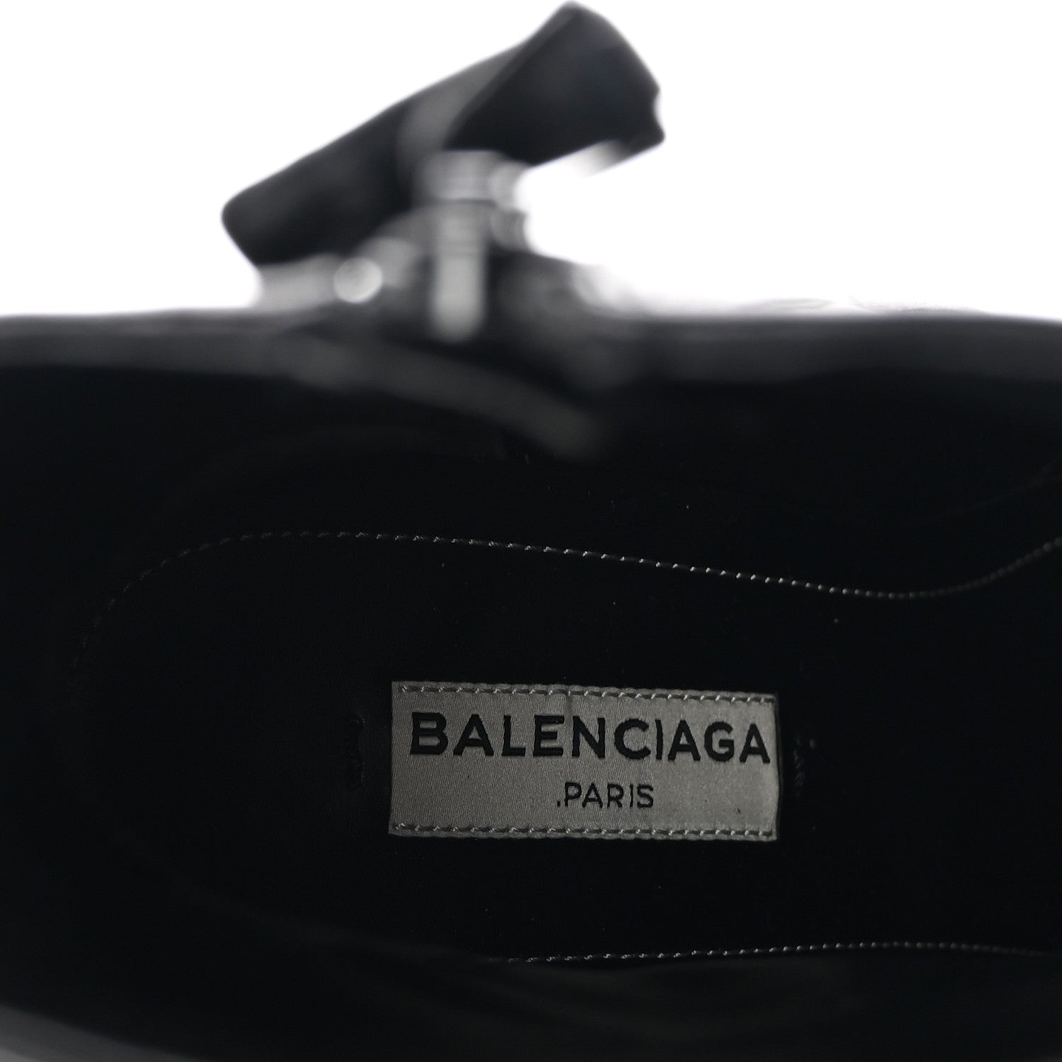 Balenciaga Calfskin Slash Ankle Boots 36.5 Black 8 of 9