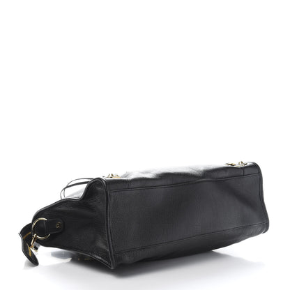 Balenciaga Chevre Gold Metallic Edge Hardware City Black 6 of 14