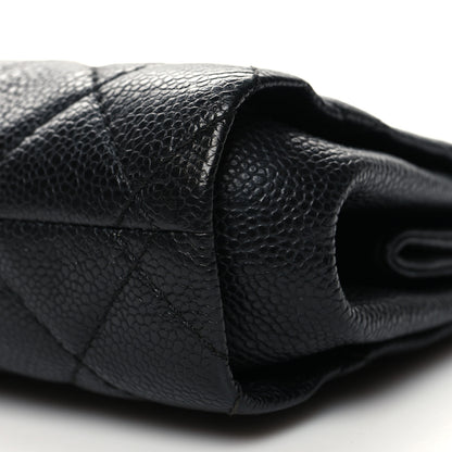 Chanel Caviar Quilted CC Clutch Pochette Black 10 of 10