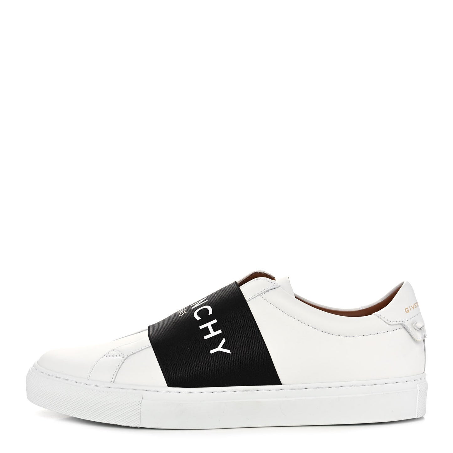 Calfskin Band Logo Womens Urban Street Sneakers 39.5 White Black